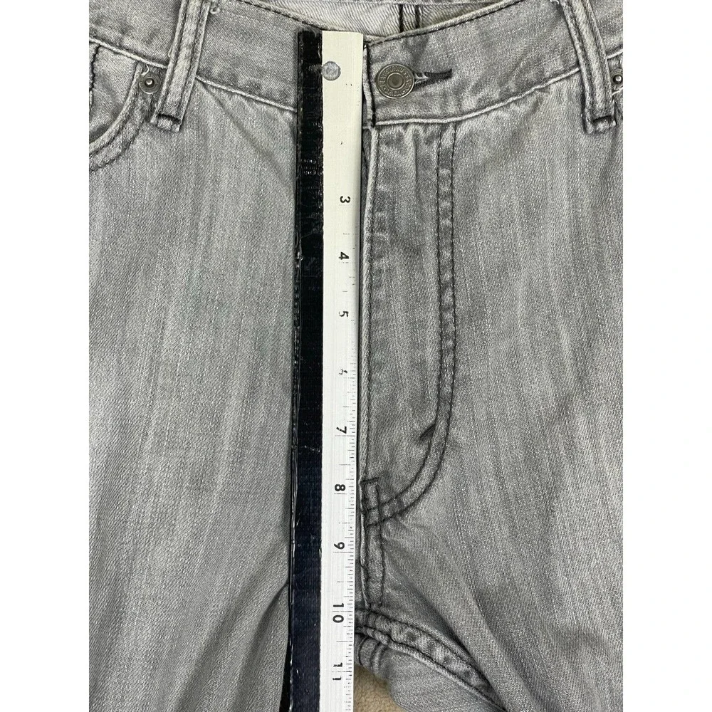 Levi's 514 Slim Straight Jeans Mens 36x30 Mid Rise‎ Straight Leg Gray Denim